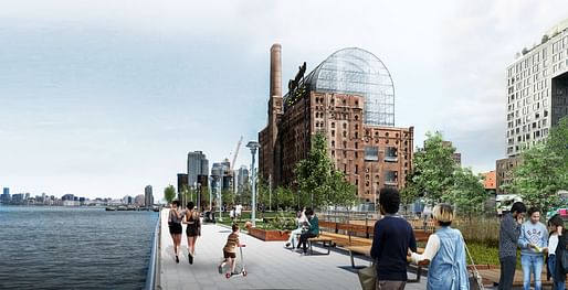 View of the Domino Sugar Refinery conversion project. Image courtesy of PAU.