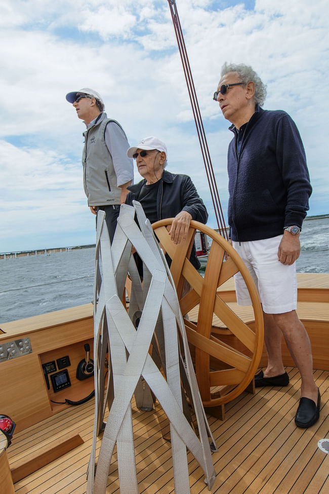 Gehry with Foggy's owner, RIchard Cohen (right). Photo by Todd Eberle, via townandcountrymag.com