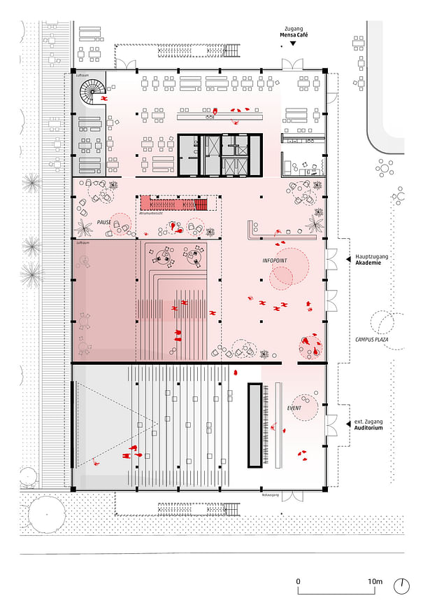 Site plan, original scale 1:200 © HENN