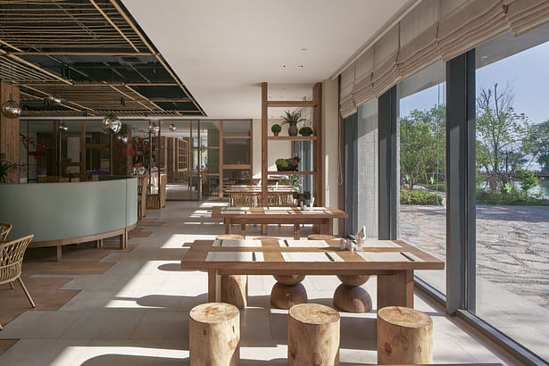 bar inside the main building