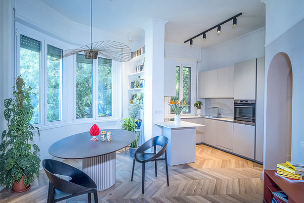 Living room and kitchen