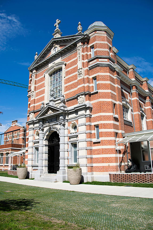 The historic military hospital building that houses The Jane restaurant in Antwerp. 