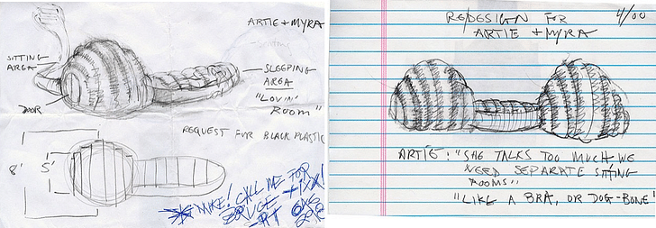 Design concepts for Artie's paraSITE. Images: Michael Rakowitz