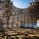 Orbit Pavilion installed at Huntington Gardens in Pasadena, California. Pavilion Design by Jason Klimoski, StudioKCA; Sound Composition by Shane Myrbeck. Photo courtesy NASA/JPL-Caltech