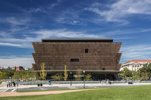 National Museum of African American History and Culture in Washington DC with Freelon Adjaye Bond/SmithGroup. Photo: Brad Feinknopf.