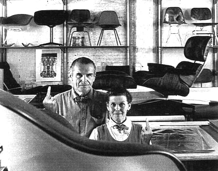 Charles and Ray Eames. Image via supportingfrankgehry.tumblr.com