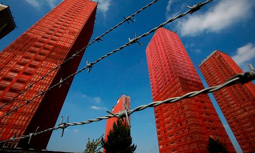 Glasgow’s Red Road flats. Hailed as the solution to slums, they came to represent the failings of 20th-century high-rise housing. Photograph: Murdo MacLeod/Guardian. Image via theguardian.com.
