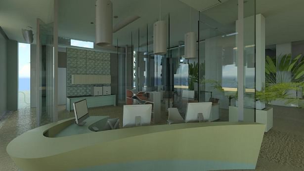 Preliminary Cloud Rendering of Reception/Sales Offices