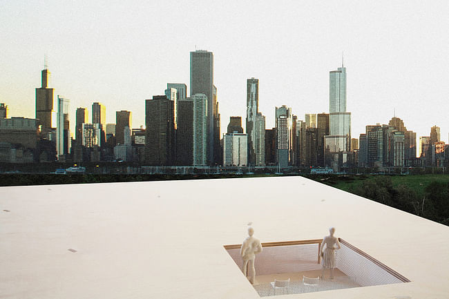 Team Ultramoderne wins the Chicago Lakefront Kiosk competition with 'Chicago Horizon'. Image courtesy Chicago Architecture Biennial.