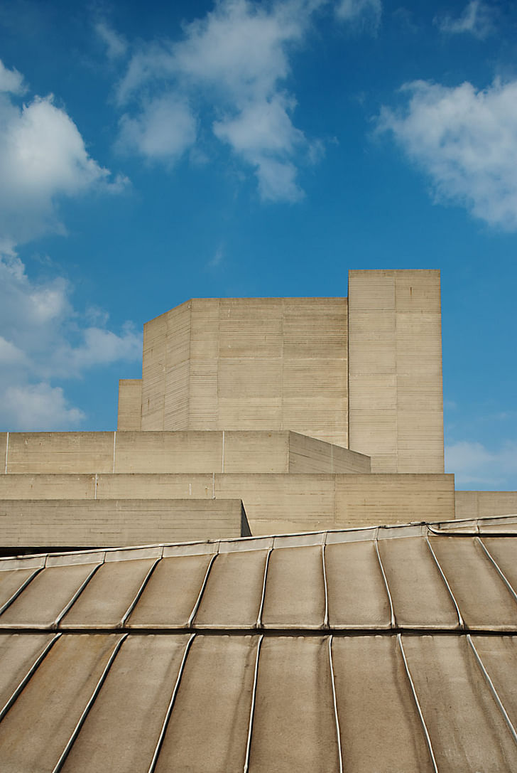 National theatre by Sir Denys Lasdun, Southbank, London.