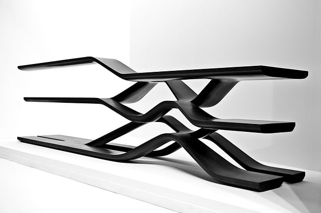 Tela Shelving for Citco by Zaha Hadid. Image by Jacopo Spilimbergo via ZHA.