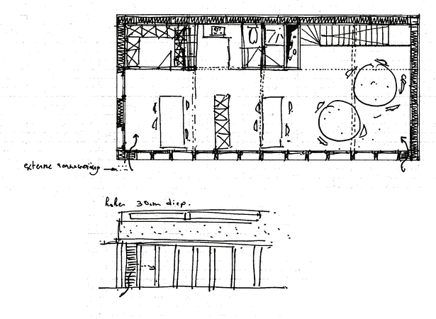 Lay-out and concept sketch.