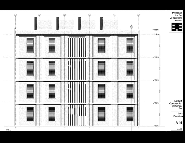 As-built Construction Document Set- Back Elevation