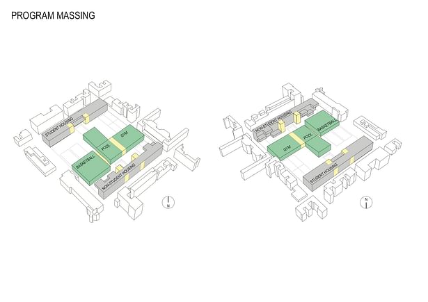 programmatic massing diagram