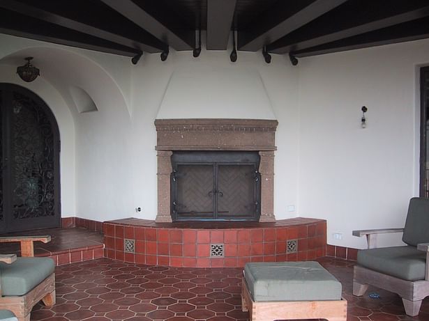 Loggia - new fireplace