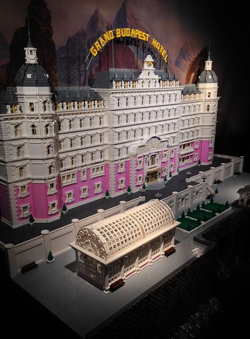 "The Grand Budapest Hotel" model on display at the A+D Museum in Los Angeles. Photo: Amelia Taylor-Hochberg.