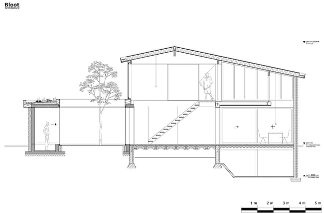 Section AA. Image courtesy of Bloot Architecture.