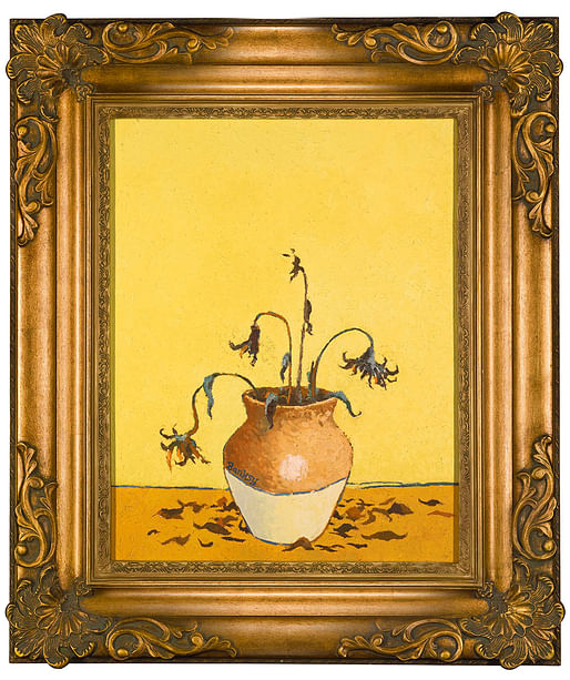 Banksy, “Sunflowers From Petrol Station”, 2005. Image courtesy of Lazinc.