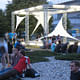 Students at Brandenburg University of Technology during the opening night of the completed sculpture