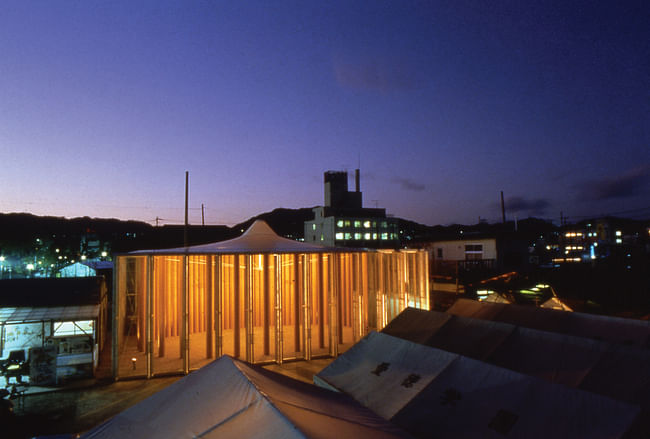 Paper Church, 1995, Kobe, Japan. Photo by Hiroyuki Hirai