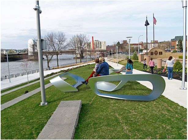 Render of Benches in Site