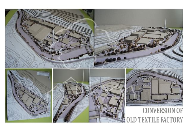Revitalization of old textile factory - real 3D model of the area