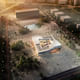 Aerial view of the proposed new DQZ Cultural Center in Daqiuzhuang, China (Image: HAO / Holm Architecture Office)