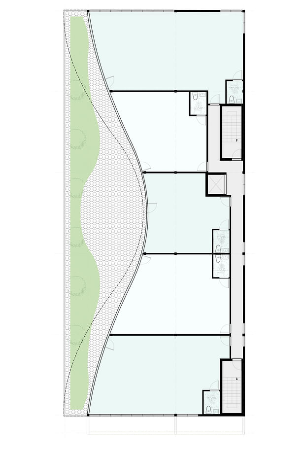 Upper Level Plan: Office & Green Roof