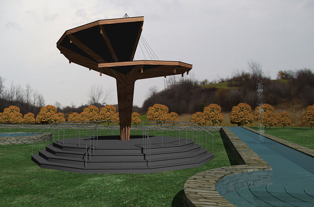 Gazebo Rendering: Daytime view