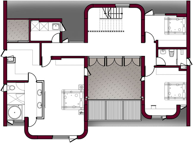 2nd floor plan. Image courtesy of Yuan Architects.