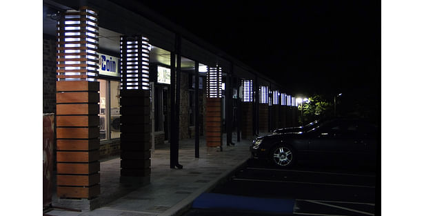 Shallowford Plaza at night