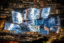 Walt Disney Concert Hall lights up over the weekend with projections by Refik Anadol