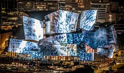 Walt Disney Concert Hall lights up over the weekend with projections by Refik Anadol