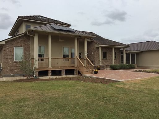 The 'LaHouse' high-performance housing demonstration home by Louisiana State University's agriculture center looks like an ordinary suburban home but incorporates numerous design features to better resist severe winds, rain, hail, and flooding. Image: LSU AgCenter, via citylab.com.