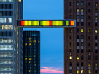 'Detroit Skybridge' lights up abandoned walkway with work by contemporary artist Phillip K. Smith III