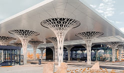 Polish transport center with tree-trunk inspired columns completed by Tremend Architecture Studio