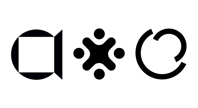 The top three winning accessibility symbol designs by Maksym Holovko, Lena Seifert, and Barbora Tučanová (L-R). Images courtesy UIA