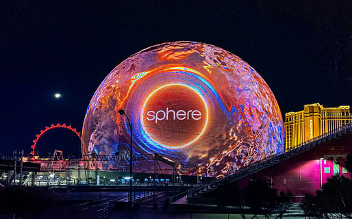 The Las Vegas Sphere in November 2023. Image courtesy Flickr user Harold Litwiler (CC BY-SA 2.0 Deed)