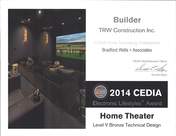 2014 CEDIA Home Theater Award