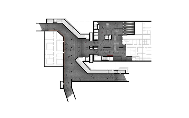 Floor plan of the underground vestibule