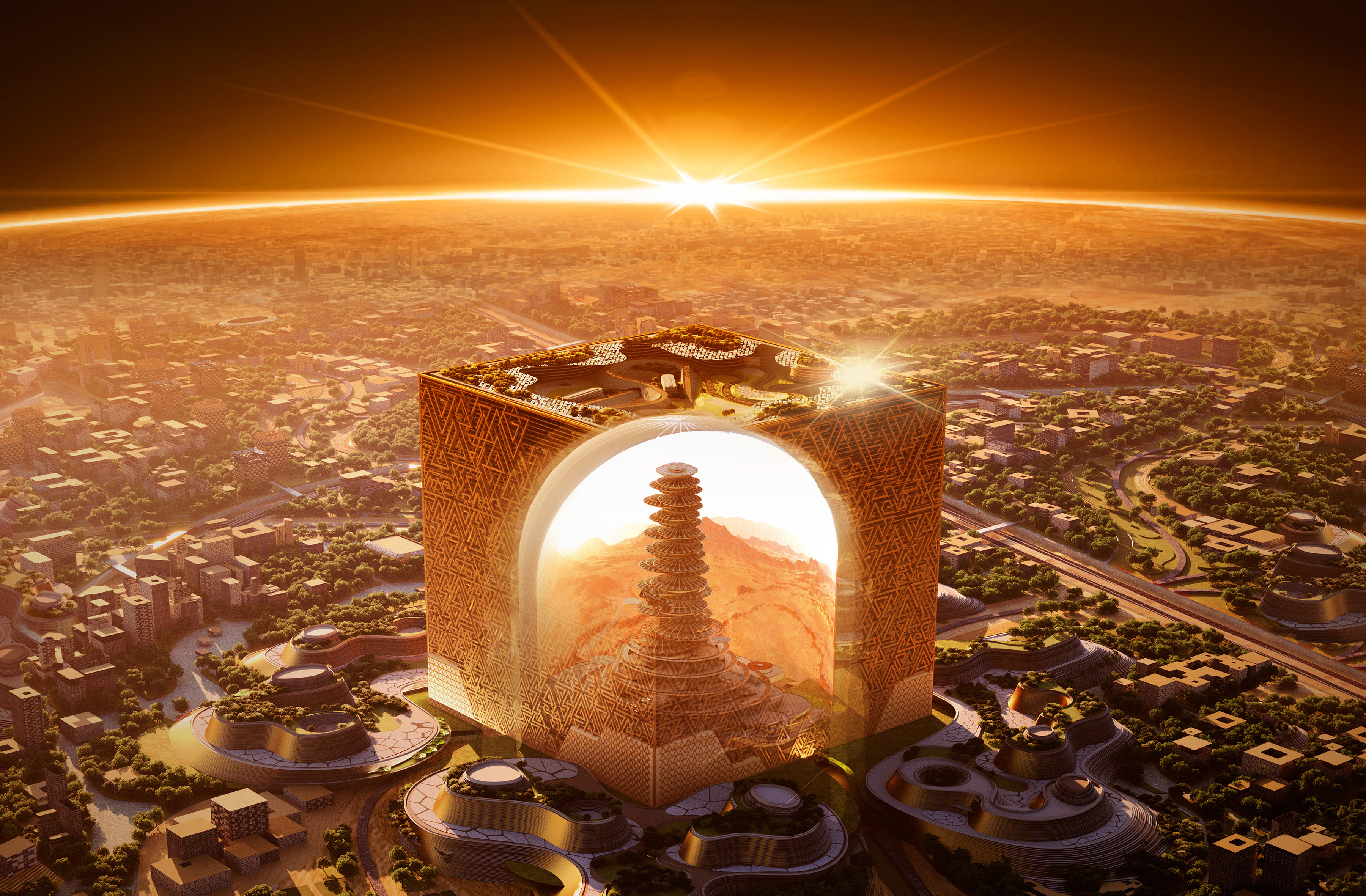 A first look at Saudi Arabia's new 400x400x400-meter Riyadh tower ...