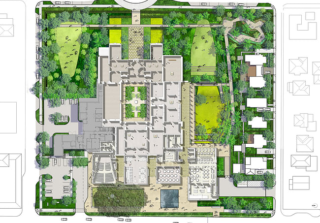 Site plan of the New Norton Museum of Art, designed by Foster + Partners. (Image courtesy of Foster + Partners)