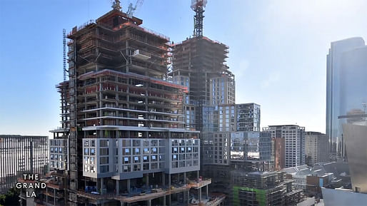 Screenshot from The Grand's construction time-lapse video. Source: <a href="https://www.instagram.com/thegrandla/">@thegrandla</a>/Instagram