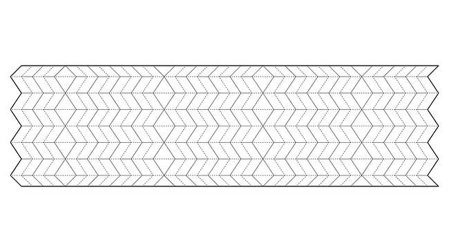 The Cube crease pattern. Image courtesy of Joseph Choma, Clemson University.