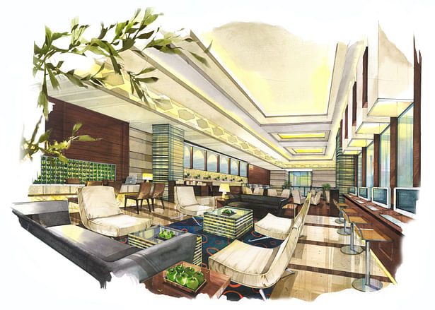 business lounge& coffee shop rendering