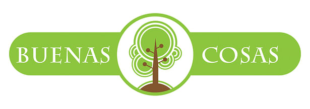 Logo design for Buenas Cosas, a not for profit association of family, friends and neighbors who serve their community and nature in Guatemala.