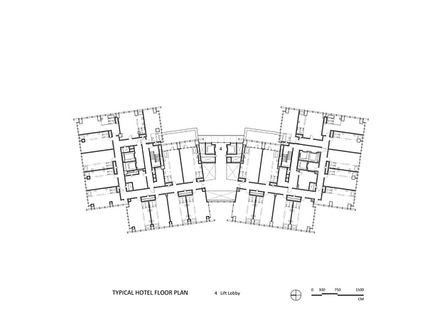 Typical hotel floor plan