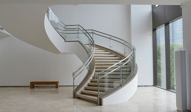 Circular staircase at gallery