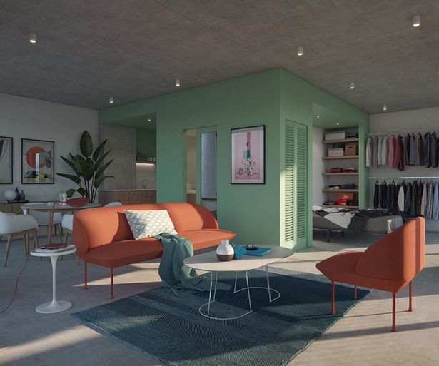 The open floor plans allow for a flexible space for young adults to adjust.