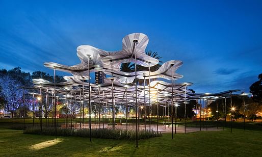 The MPavilion, during its Sunset Ritual.